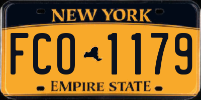 NY license plate FCO1179