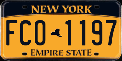 NY license plate FCO1197