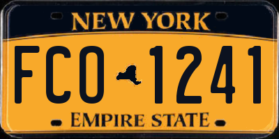 NY license plate FCO1241