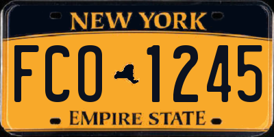 NY license plate FCO1245