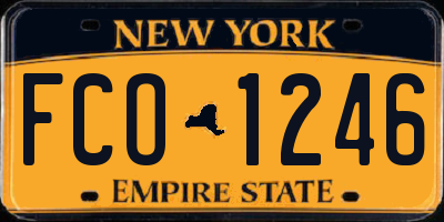 NY license plate FCO1246