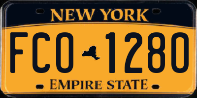 NY license plate FCO1280
