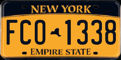 NY license plate FCO1338