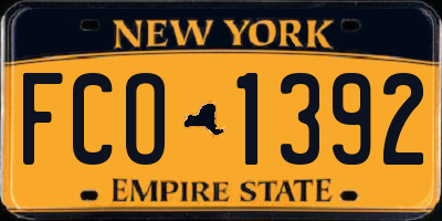 NY license plate FCO1392