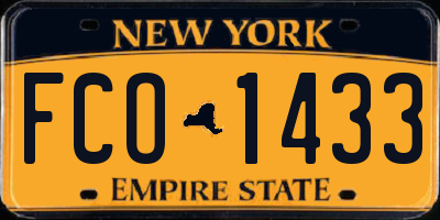 NY license plate FCO1433