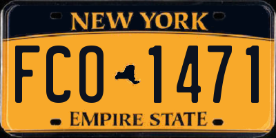 NY license plate FCO1471