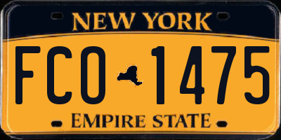 NY license plate FCO1475
