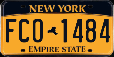 NY license plate FCO1484