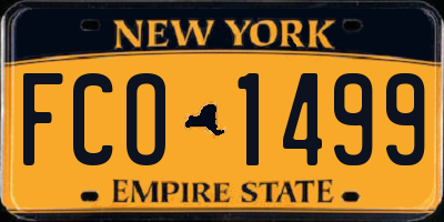 NY license plate FCO1499