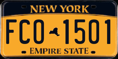 NY license plate FCO1501