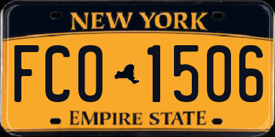 NY license plate FCO1506