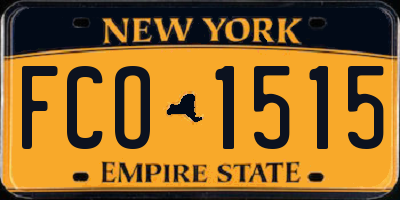 NY license plate FCO1515