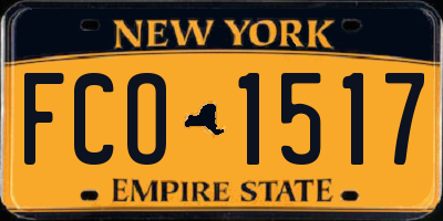 NY license plate FCO1517