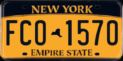 NY license plate FCO1570
