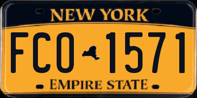 NY license plate FCO1571