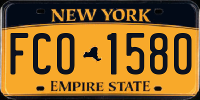NY license plate FCO1580