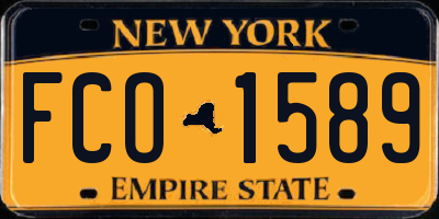 NY license plate FCO1589
