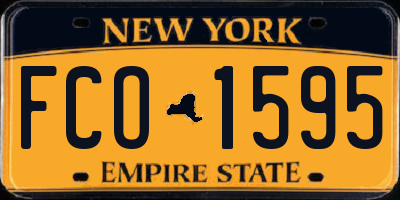 NY license plate FCO1595