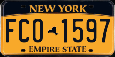 NY license plate FCO1597