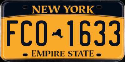 NY license plate FCO1633