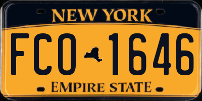 NY license plate FCO1646