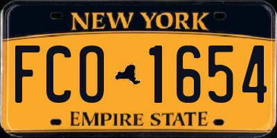 NY license plate FCO1654