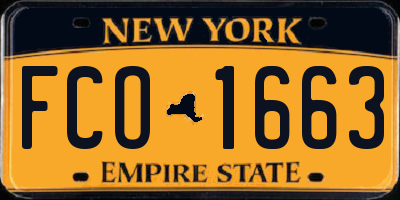NY license plate FCO1663