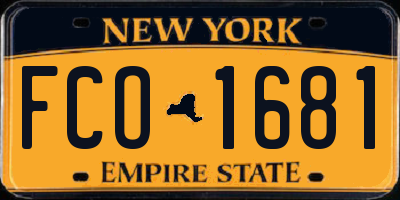 NY license plate FCO1681