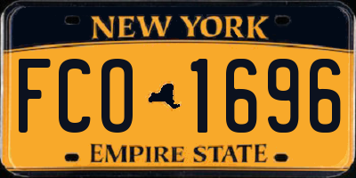 NY license plate FCO1696