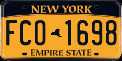 NY license plate FCO1698