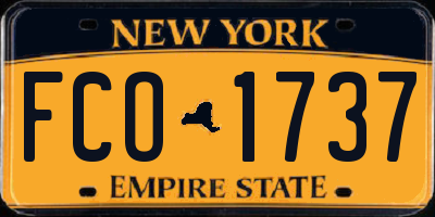 NY license plate FCO1737