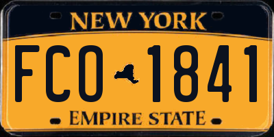 NY license plate FCO1841