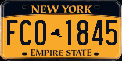 NY license plate FCO1845