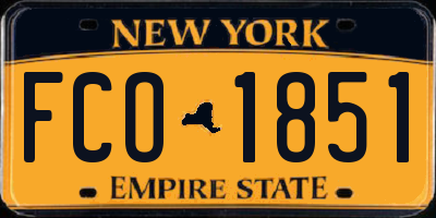 NY license plate FCO1851
