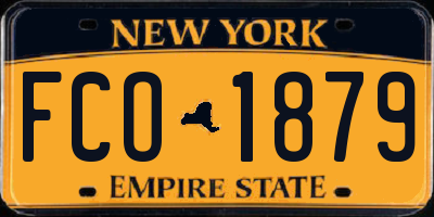 NY license plate FCO1879