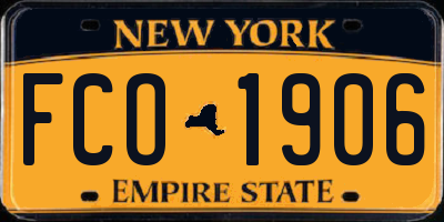 NY license plate FCO1906