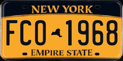 NY license plate FCO1968