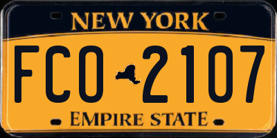 NY license plate FCO2107