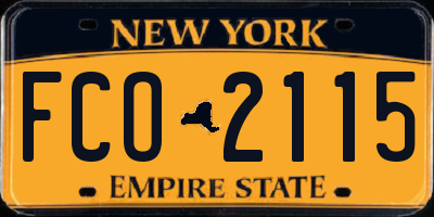 NY license plate FCO2115