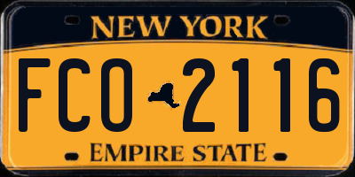 NY license plate FCO2116