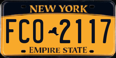 NY license plate FCO2117