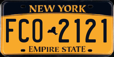 NY license plate FCO2121