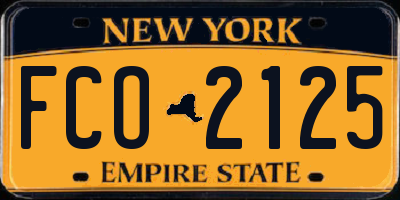 NY license plate FCO2125