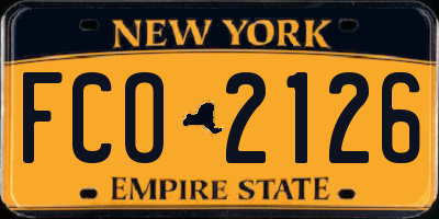NY license plate FCO2126