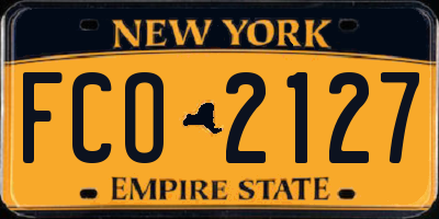 NY license plate FCO2127