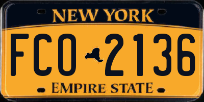 NY license plate FCO2136