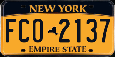 NY license plate FCO2137