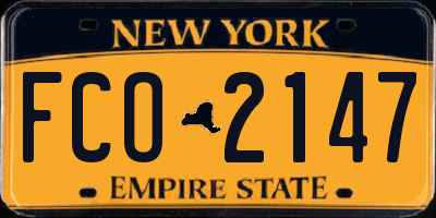 NY license plate FCO2147