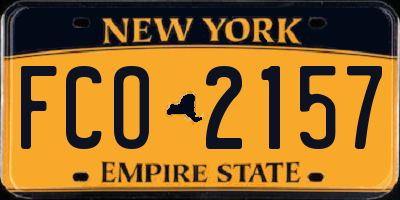 NY license plate FCO2157