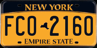 NY license plate FCO2160